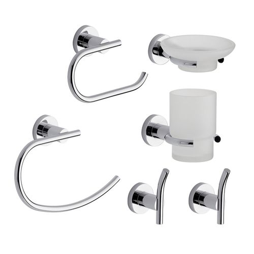 Kit de Accesorios para baño 6 pzas Fv Libby Cromo 17906/39