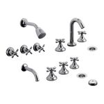 Kit-de-Griferia-para-Baño-Fv-B2P-Newport-Plus-Cromo