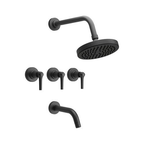 Grifería de Ducha y Bañera Estalgrif Haifa Black Lever