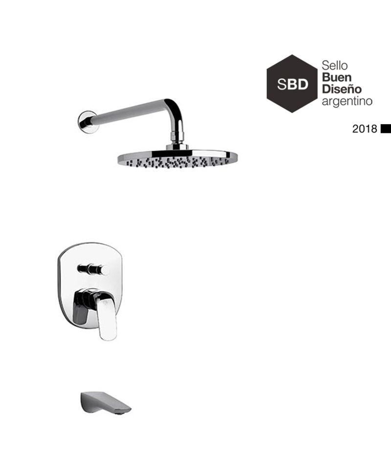 Grifería de Ducha FV Epuyén Monocomando Cromo 106/L2