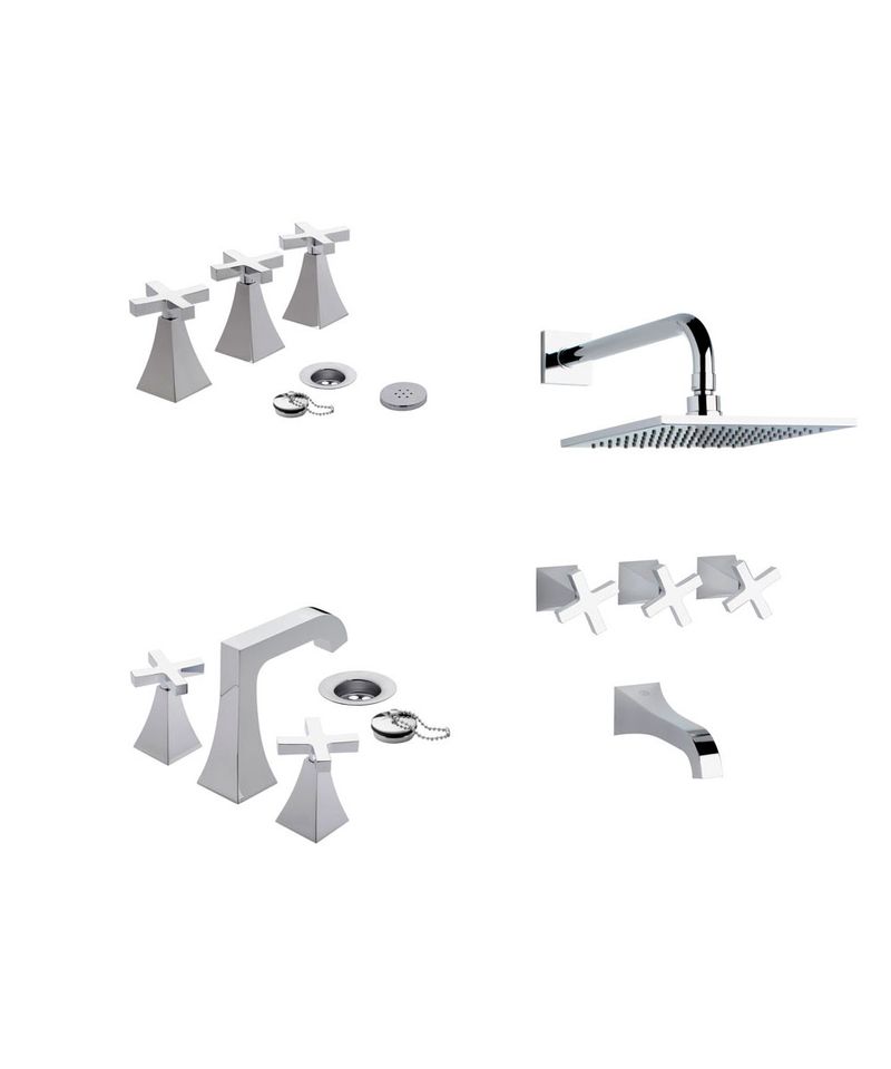 Combo-Griferia-Fv-H3-Urbano-Cruz--Bidet-Ducha-Lavat.-Cromo