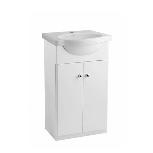 Conjunto Ferrum Lavatorio y Mueble 48 cm 1 agujero Blanco Y4V1L-B