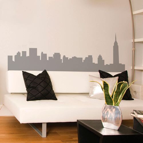 Vinilo Decorativo Línea Ciudades "Vinilo Nueva York" Gris