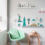 Vinilo-Decorativo-Linea-Ciudades--Vinilo-Nueva-York-Dibujos-