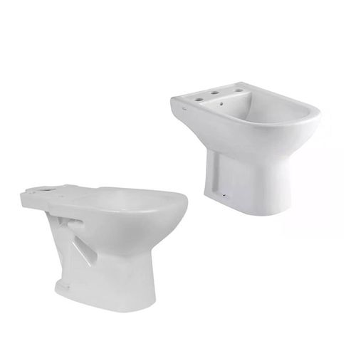 Combo Ferrum Bari Inodoro Largo con Bidet 3 Agujeros