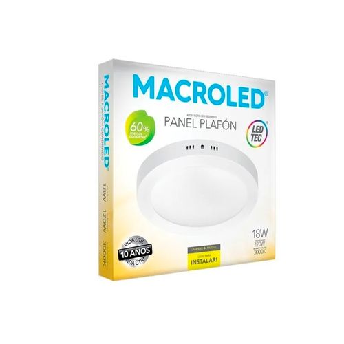 Plafon Macroled Redondo 18W 6000K Luz Fria