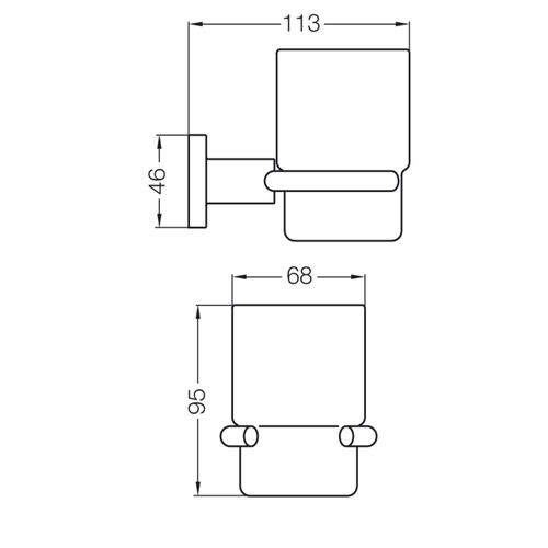 Porta Cepillos Fv 39 Libby 169/39 Cromo