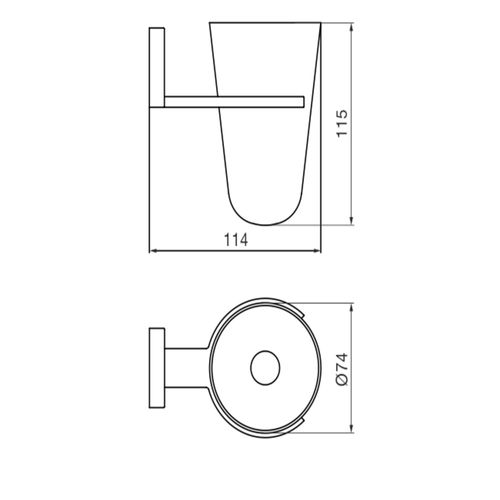 Porta Cepillos Fv H4 Chaltén Cromo 169/H4