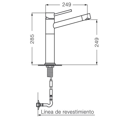 Grifería de Lavatorio Fv Temple Monocomando 411.02/87