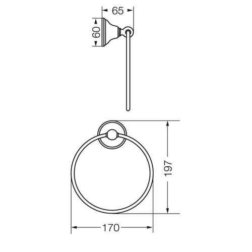 Toallero de Aro Fv Newport 0162/B2