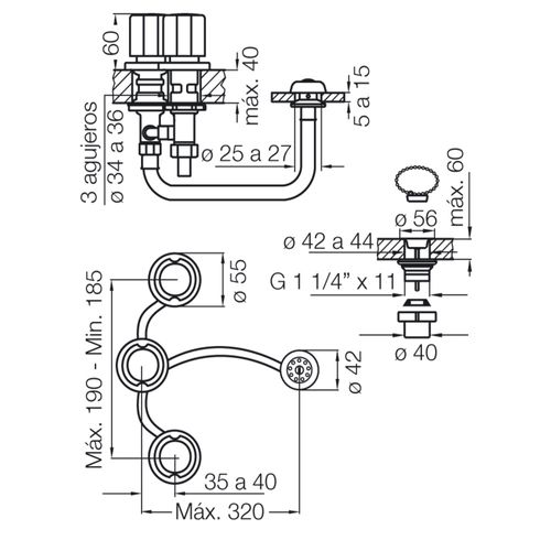 Grifería de Bidet Fv Allegro Cromo 295/15