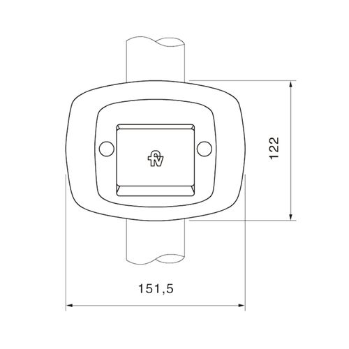 Tecla FV para válvula de descarga cromo 0368.02