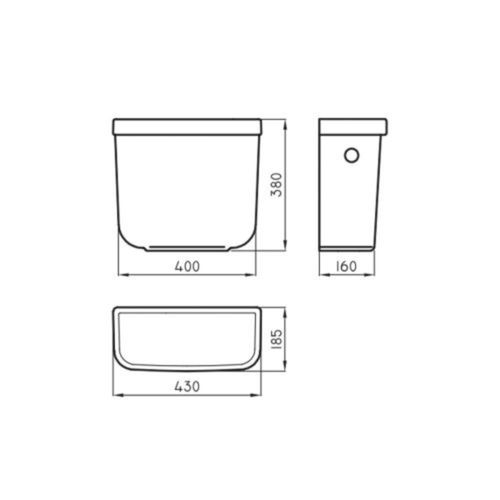 Depósito Ferrum Bari de Colgar 6L Descarga Simple DKC6F