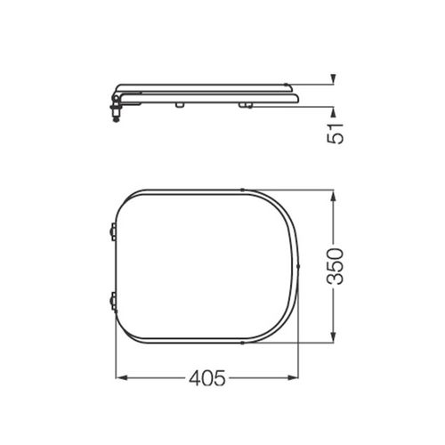 Tapa y asiento Traful Bari HDF con Herraje Plástico TKX-BB