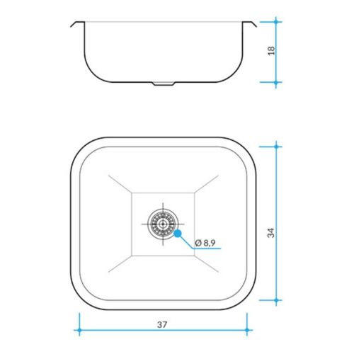 Bacha de Cocina Johnson 430 Simple EE37