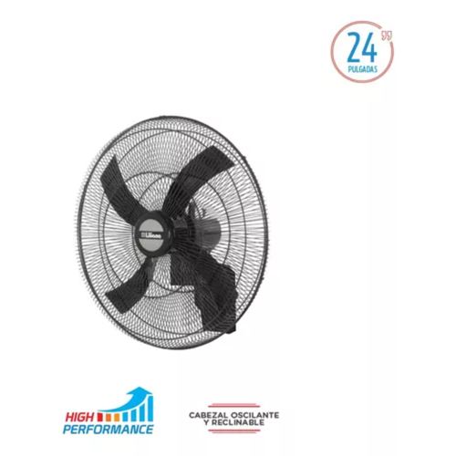 Ventilador De Pared Liliana 24" 120w 4 Aspas Vw2416 Negro