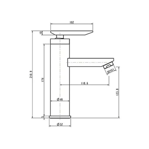 Grifería Aqualia Lavatorio Monocomando Bajo Edimburgo AQ51711-CR OUTLET