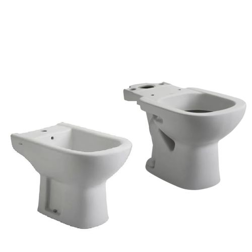 Combo Ferrum Bari Inodoro Largo con Bidet 1 Agujero