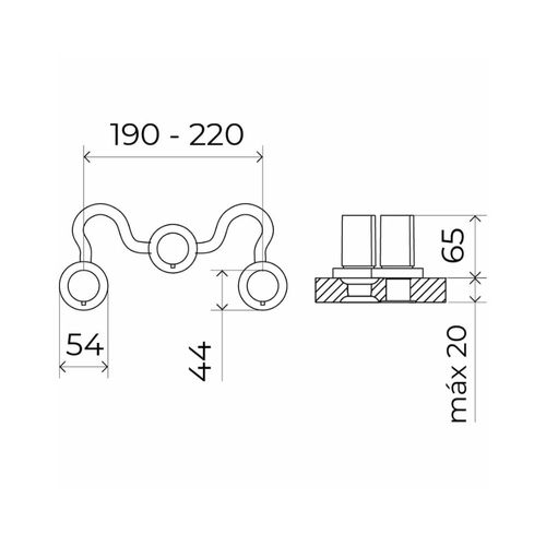 Grifería de Bidet Estalgrif Linka Cromo