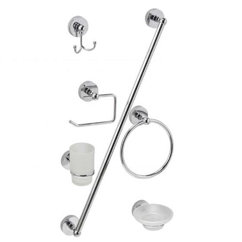 Kit De Accesorios para Baño Hydros Viva  6 Piezas Cromo 50065211